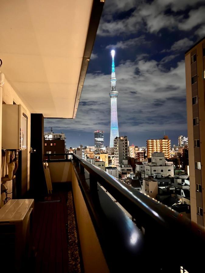 شقة 浅草スカイツリービューテラス 浅草寺3分 浅草駅6分 2-10人 成田&羽田空港直通 طوكيو المظهر الخارجي الصورة
