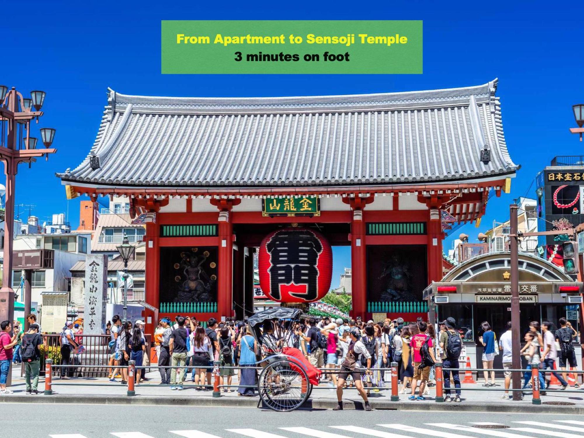 شقة 浅草スカイツリービューテラス 浅草寺3分 浅草駅6分 2-10人 成田&羽田空港直通 طوكيو المظهر الخارجي الصورة